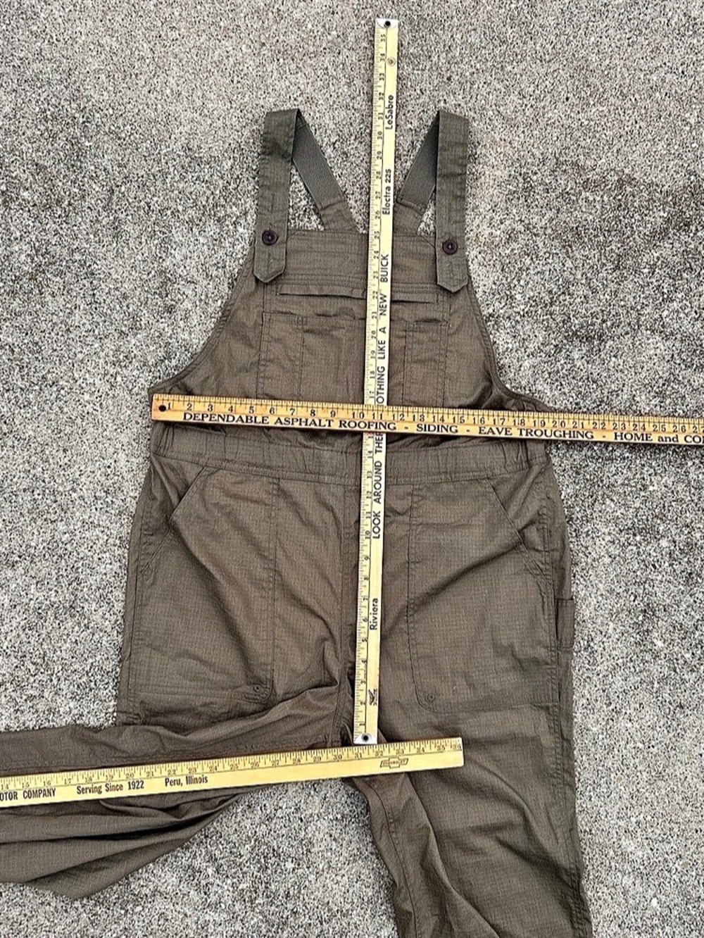 Duluth Trading Co Hempstop Utility Overalls Muted Green Large - Picture 4 of 9